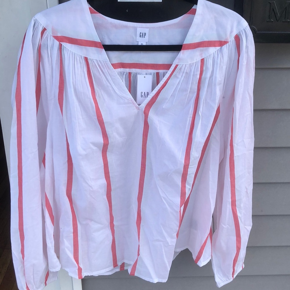 Striped linen blouse